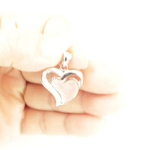 Load image into Gallery viewer, Mother of Pearl Heart Sterling Silver Pendant