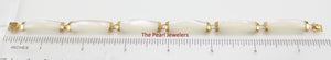 14k Yellow Gold Mother of Pearl Bracelet with “Joy” Clasp