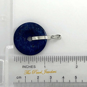 Natural 27 mm Blue Lapis Donut Pendant