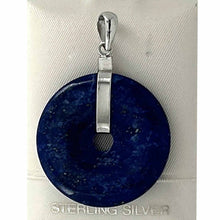 Load image into Gallery viewer, Natural 27 mm Blue Lapis Donut Pendant