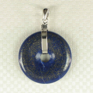 Natural 28 mm Blue Lapis Donut Pendant