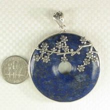Load image into Gallery viewer, Natural 42 mm Blue Lapis Donut Pendant