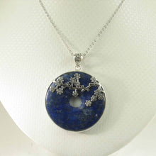 Load image into Gallery viewer, Natural 42 mm Blue Lapis Donut Pendant