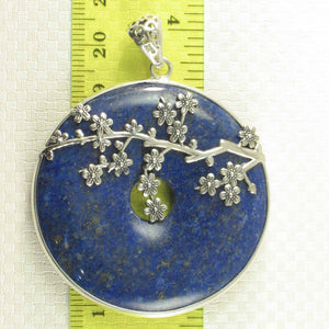 Natural 43 mm Blue Lapis Donut Pendant