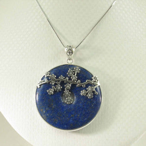 Natural 43 mm Blue Lapis Donut Pendant