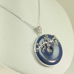 Natural 43 mm Blue Lapis Donut Pendant