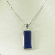 Load image into Gallery viewer, Antique-Style Natural Blue Lapis Rectangle Pendant