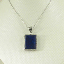 Load image into Gallery viewer, Antique-Style Natural Blue Lapis Rectangle Pendant