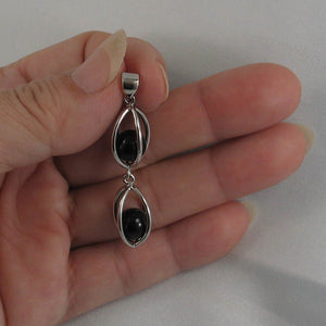 Black Onyx Lucky Lantern Pendant