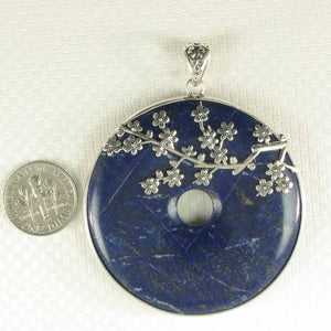 Natural Blue Lapis Lazuli 52 mm Pendant Necklace