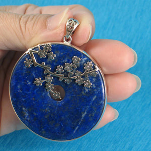Natural Blue Lapis Lazuli 52 mm Pendant Necklace