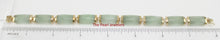 Load image into Gallery viewer, 14k Yellow Gold “Joy” Clasp 9 Segments Apple Green Jade Bracelet