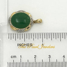 Load image into Gallery viewer, Green Oval Jade 14k Gold Pendant