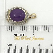 Load image into Gallery viewer, Oval Lavender Jade 14k Gold Pendant