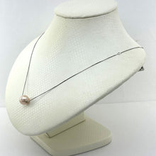 Load image into Gallery viewer, AAA Pale Pink Pearl Slider Necklace on 14k White Gold