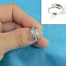 Load image into Gallery viewer, Solid Sterling Silver .925 Peach Freshwater Cultured Pearl Wheat-Style Adjustable Ring