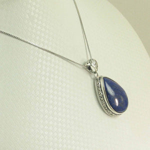Pear Shaped Blue Lapis Lazuli Pendant