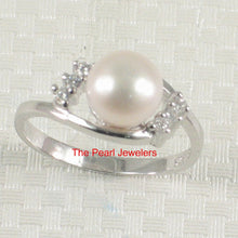 Load image into Gallery viewer, White Pearl &amp; Cubic Zirconia Cocktail Ring – .925 Sterling Silver