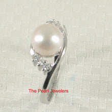 Load image into Gallery viewer, White Pearl &amp; Cubic Zirconia Cocktail Ring – .925 Sterling Silver