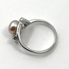 Load image into Gallery viewer, Pink Pearl &amp; Cubic Zirconia Cocktail Ring – .925 Sterling Silver