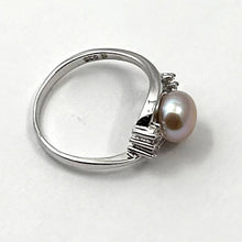 Load image into Gallery viewer, Pink Pearl &amp; Cubic Zirconia Cocktail Ring – .925 Sterling Silver