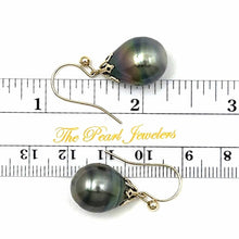 Load image into Gallery viewer, Flower Petal Tahitian Pearl Hook Earrings – 14k Yellow Gold