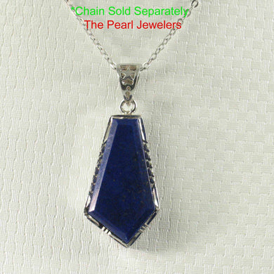 Petite Diamond Shaped Blue Lapis Pendant