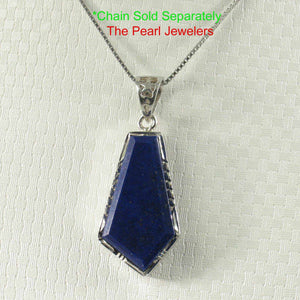 Petite Diamond Shaped Blue Lapis Pendant