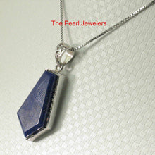 Load image into Gallery viewer, Petite Diamond Shaped Blue Lapis Pendant