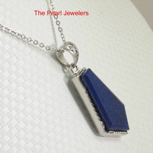 Load image into Gallery viewer, Petite Diamond Shaped Blue Lapis Pendant