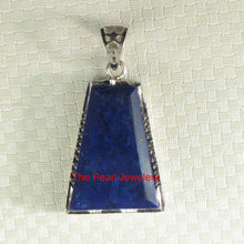 Load image into Gallery viewer, Petite Diamond Trapezoid Lapis Pendant