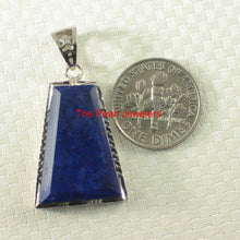 Load image into Gallery viewer, Petite Diamond Trapezoid Lapis Pendant