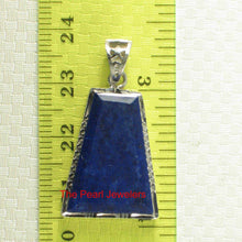 Load image into Gallery viewer, Petite Diamond Trapezoid Lapis Pendant