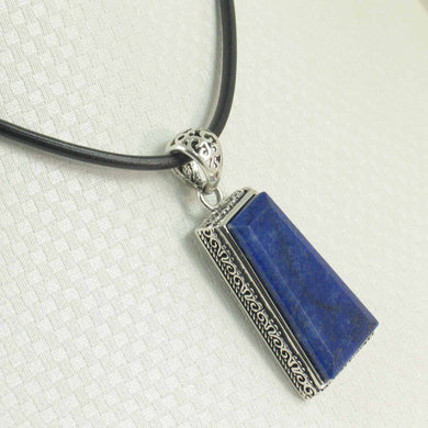 Petite Trapezoid Blue Lapis Lazuli Pendant