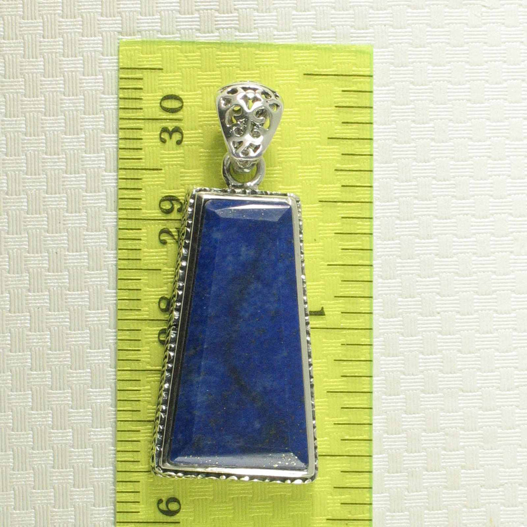 Petite Trapezoid Blue Lapis Lazuli Pendant