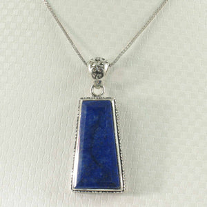 Petite Trapezoid Blue Lapis Lazuli Pendant
