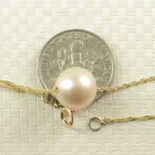 Load image into Gallery viewer, Pink Pearl on 14k Gold Singapore Chain Necklace