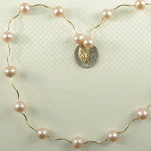 Load image into Gallery viewer, Pink Pearl &amp; 14k Yellow Gold Spiral Tube Necklace