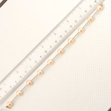Load image into Gallery viewer, 14k Yellow Gold Twist Tube Pink Cultured Pearl Bracelet