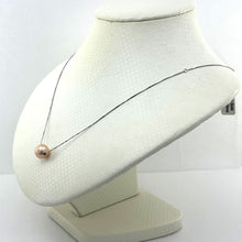 Load image into Gallery viewer, AAA Pink Pearl Slider Necklace on 14k White Gold