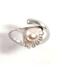 Load image into Gallery viewer, Silver .925 Pink-Lavender Freshwater Cultured Pearl Shell-Style Adjustable Ring