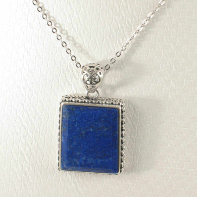 Premium Lapis Rectangle Pendant