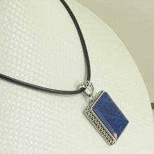 Load image into Gallery viewer, Premium Lapis Rectangle Pendant