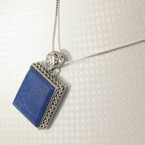 Premium Lapis Rectangle Pendant