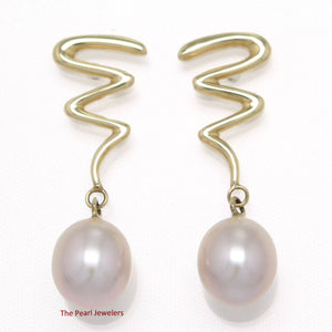 AAA 7.5–8 mm High Luster Lavender Cultured Pearl Raindrop Earrings