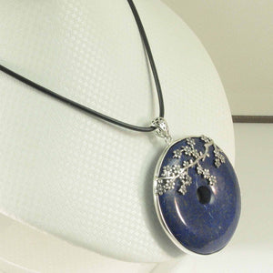 Real 55 mm Blue Lapis Lazuli Pendant Necklace