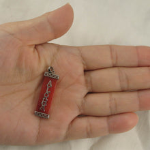 Load image into Gallery viewer, Red Jade Rectangle “Aloha” Pendant