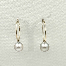 Load image into Gallery viewer, Romaric Tahitian Pearl Hoop Earrings – 14k Yellow Gold