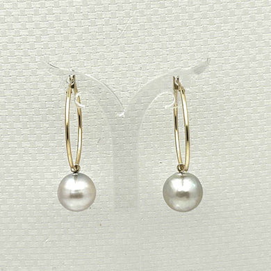 Romaric Tahitian Pearl Hoop Earrings – 14k Yellow Gold