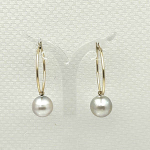 Romaric Tahitian Pearl Hoop Earrings – 14k Yellow Gold